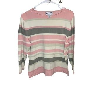 Pendleton Vintage Pink Silk Blouse Size Large